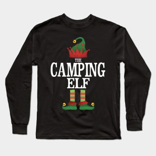 Camping Elf Matching Family Group Christmas Party Pajamas Long Sleeve T-Shirt